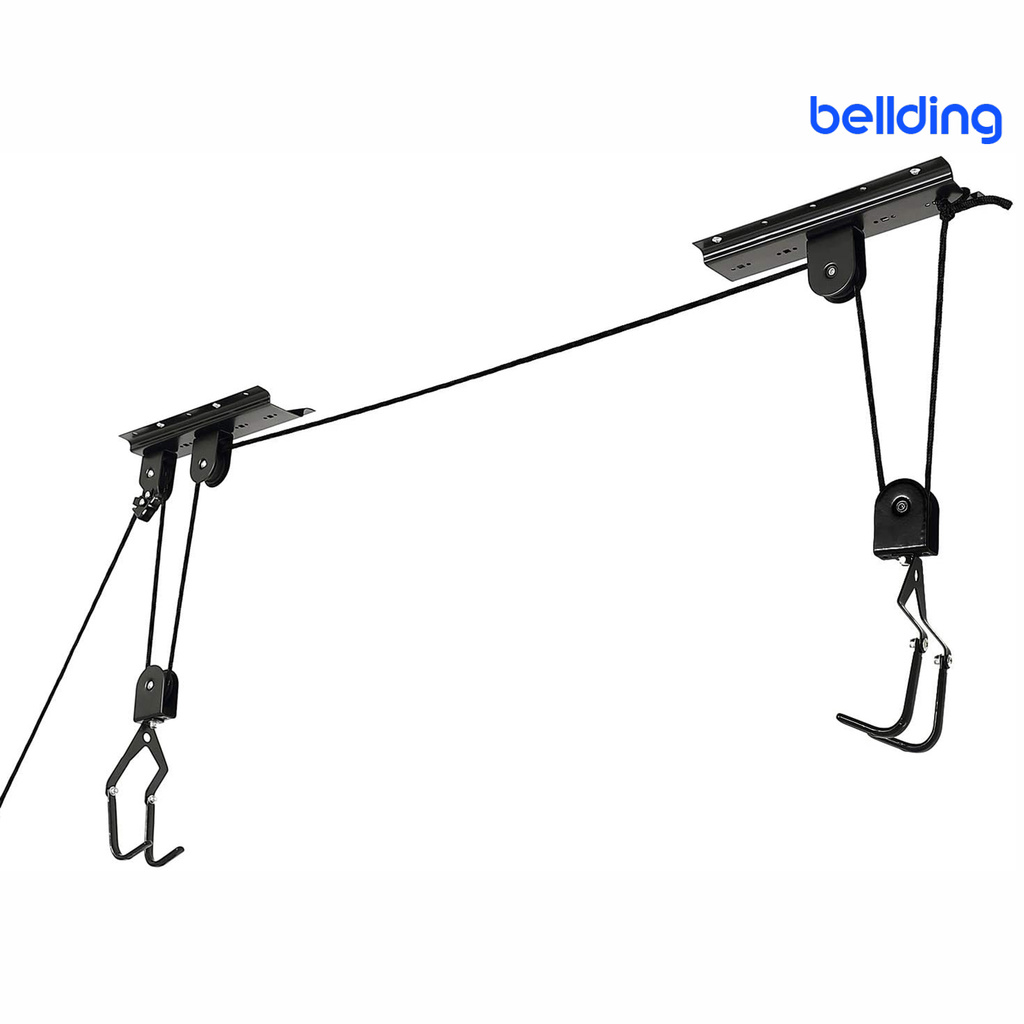 Set giá đỡ/móc và dây treo xe đạp lên tường/trần nhà