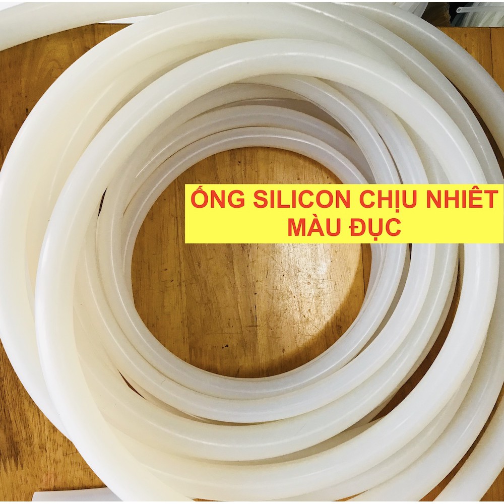 Ống silicon dẻo chịu nhiệt 230°C màu trắng đục chống ăn mòn lão hóa độ bền cao cỡ 10x14mm 12x16mm 14x18mm 19x25mm