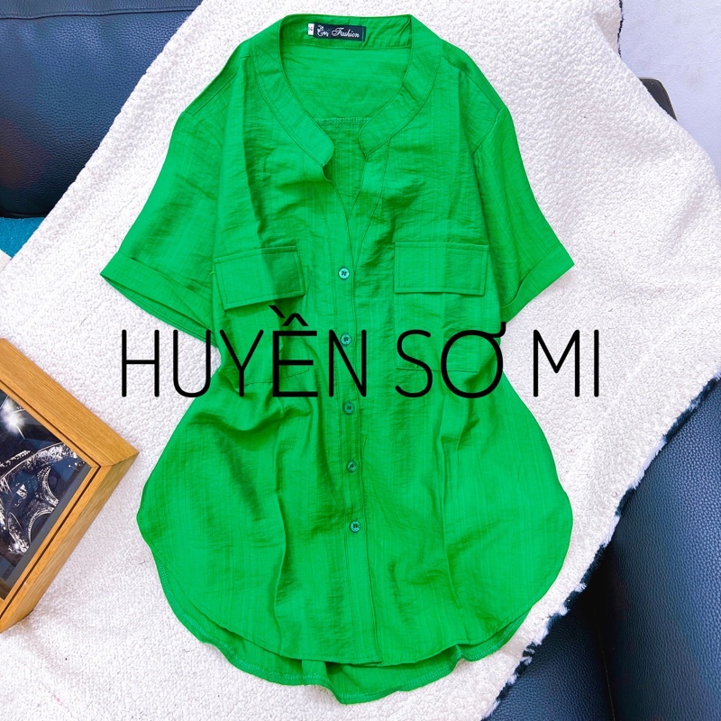 Áo sơ mi ngắn tay một màu