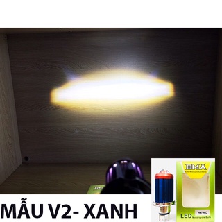 Đèn Pha Led H4 Bi Cầu Mini 2 Màu Pha Trắng Cốt Vàng Siêu Sáng (Phiên Bản Cao Cấp 2021)