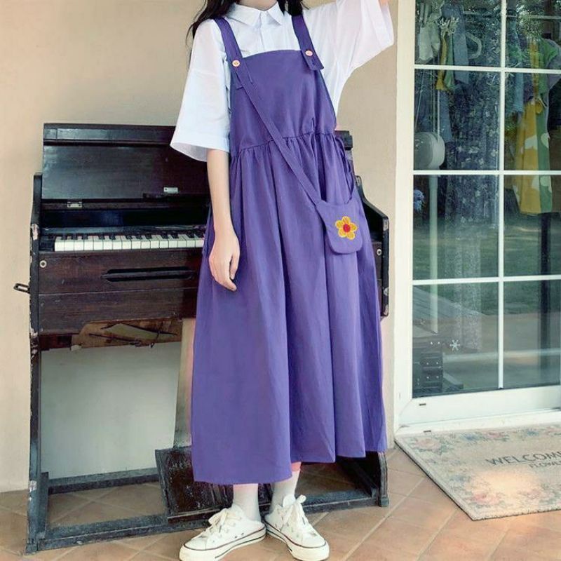 |Sẵn set2 đen S,M|Set váy yếm Nhật cute nhiều mẫu