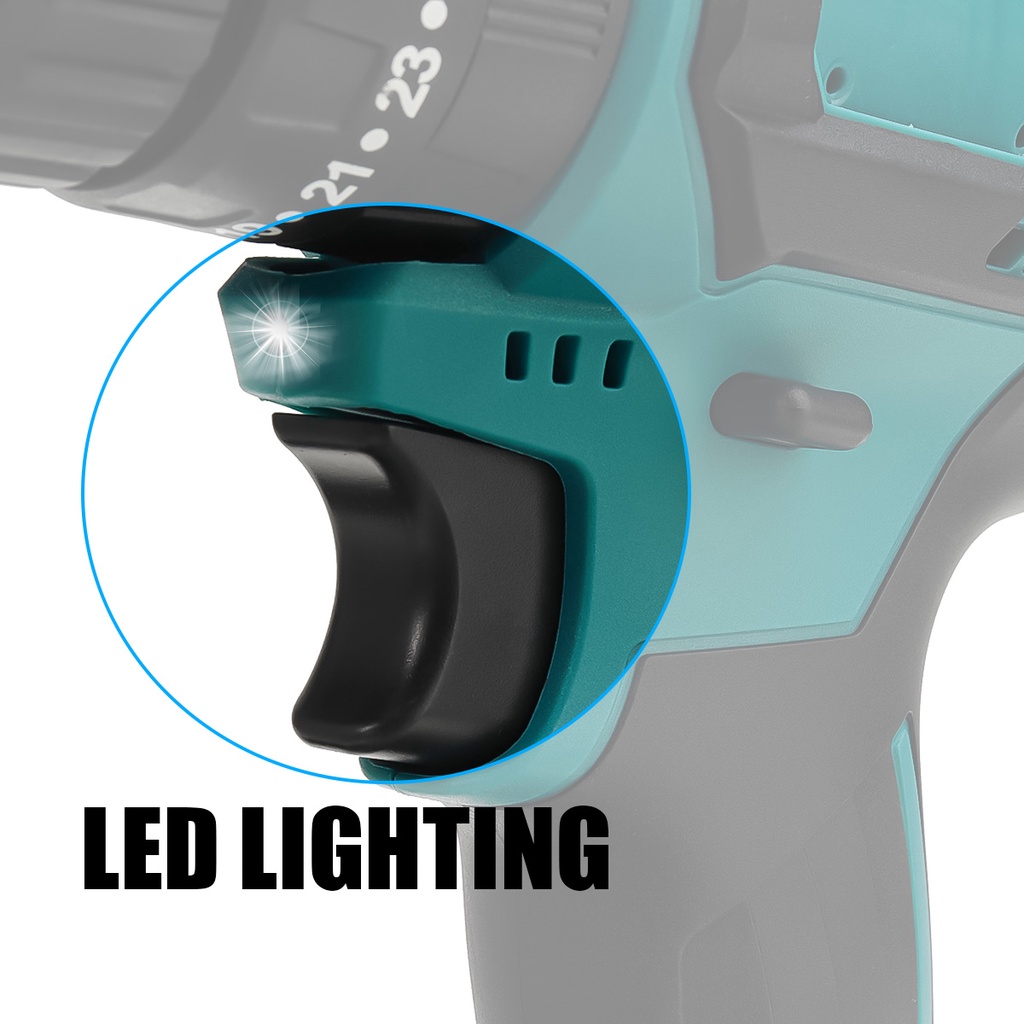 Máy Khoan Điện Không Dây 13mm 25 + 3 Mũi Khoan 3 Trong 1 Có Thể Sạc Lại 1500w