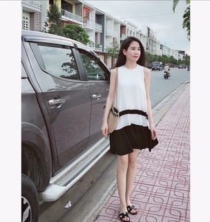 Vay sát nách đuôi cá phối màu