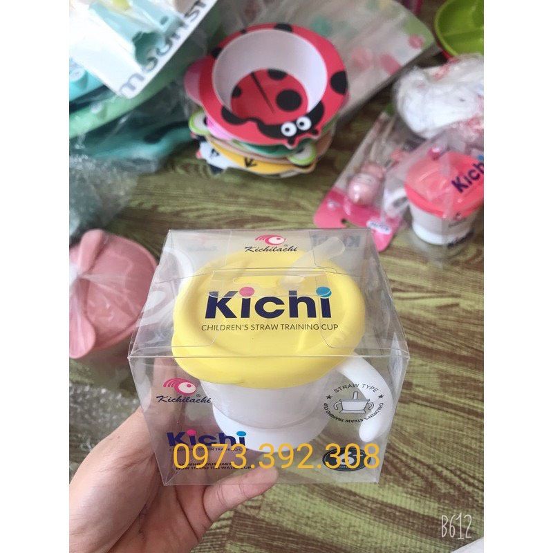 Cốc Tập Uống,Tập Hút 3 Giai Đoạn Kichilachi Chính Hãng Thần Thánh Cho Bé