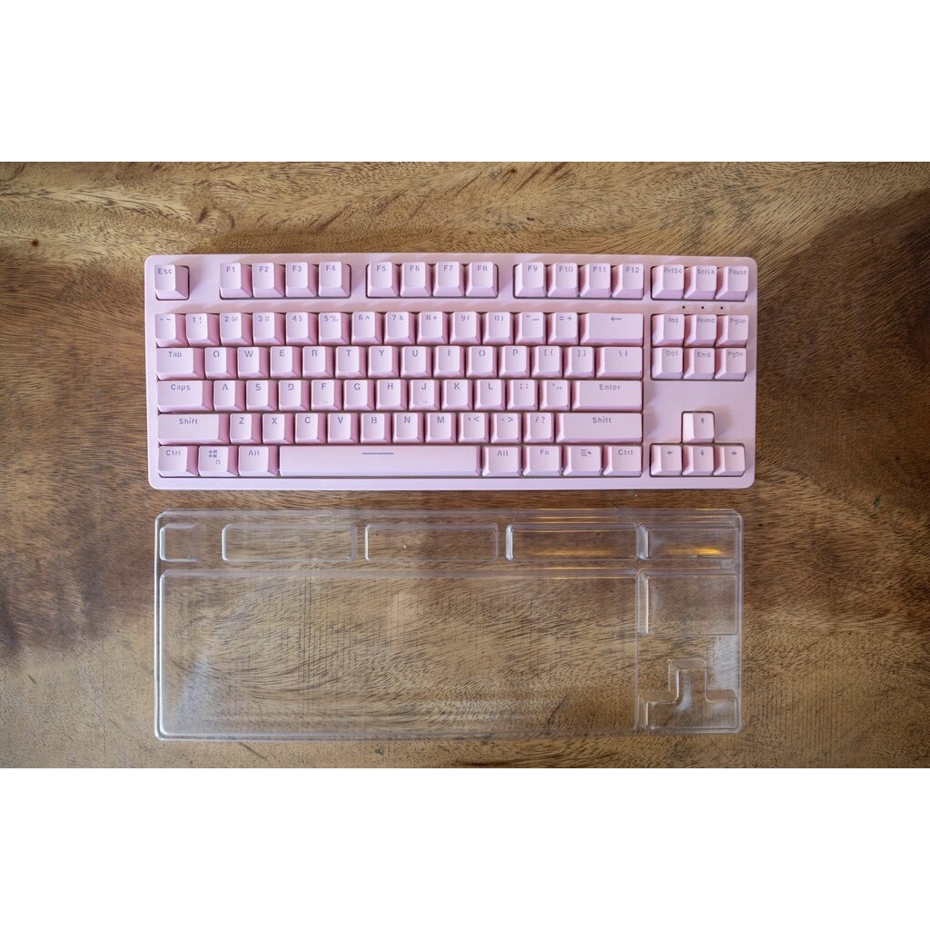 Bàn phím cơ⚡️𝑪𝒂𝒎 𝒌𝒆̂́𝒕 𝒄𝒉𝒊́𝒏𝒉 𝒉𝒂̃𝒏𝒈⚡️E-Dra EK387 Dream Pink, led đơn trắng nhiều chế độ đẹp mắt, gõ êm tay