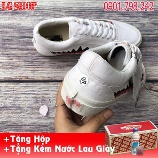 [Freeship] Giày Cá Mập Trắng Full Size Nam Nữ [Ảnh Thật]