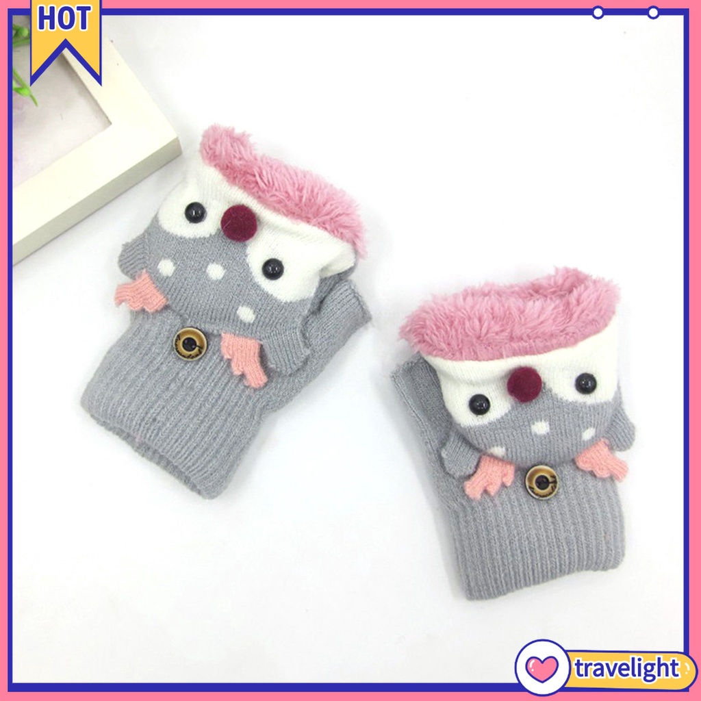 Găng Tay Bông Mềm Mại Hình Tuần Lộc Giáng Sinh Cho Bé Gái