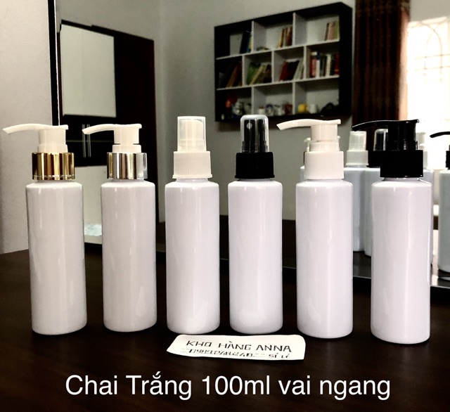 [ Bao bì Chai lọ nhựa ] Vỏ Chai nhựa màu xanh / Trong 100ml Chiết Mỹ phẩm xịt giọt , xịt sương, nắp bật - Chai pet