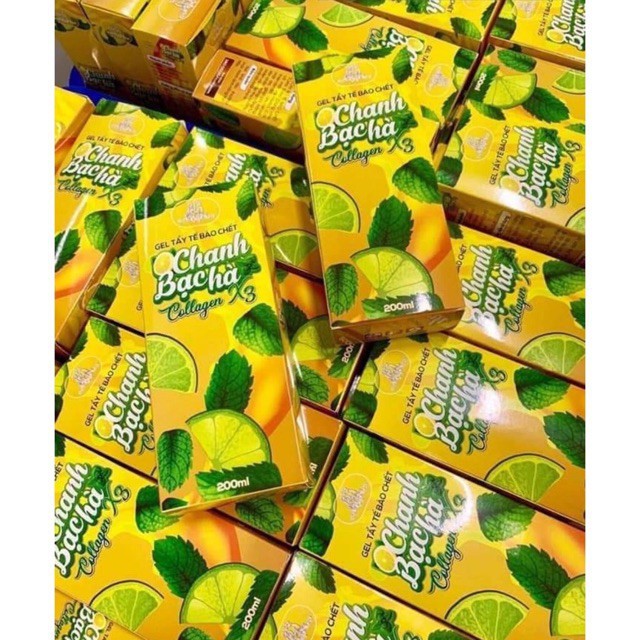 Gel Tẩy Tế Bào Chết Collagen X3 Chanh Bạc Hà 200ml | BigBuy360 - bigbuy360.vn