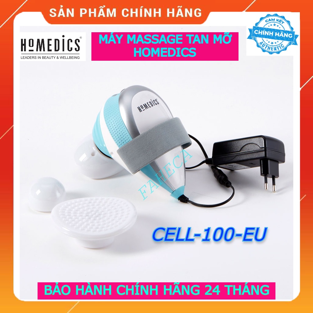 Máy massage tan mỡ, giúp săn chắc, làm mịn vùng da sần vỏ cam HoMedics CELL-100-EU - Công nghệ từ Mỹ - Hàng chính hãng