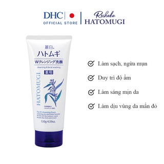   Sữa Rửa Mặt, Tẩy Trang 2 Trong 1 Reihaku Hatomugi W Cleansing Foam (130g)