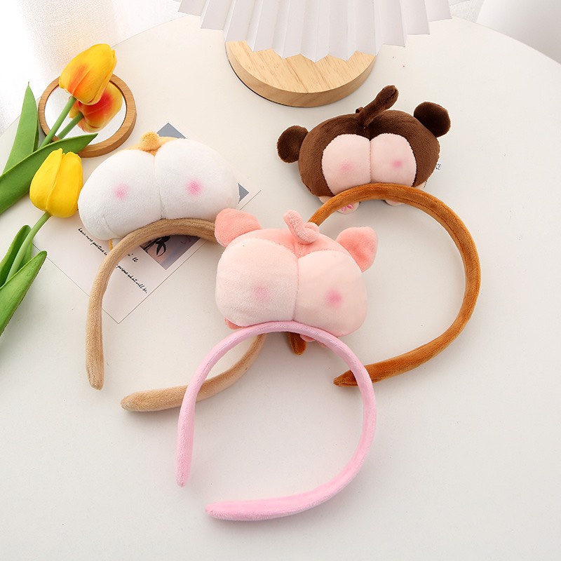 CC60 băng đô cài tóc nữ mông thú 6 mẫu ngộ nghĩnh hài hước