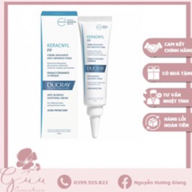 Kem dưỡng ngăn ngừa mụn Ducray Keracnyl PP 30ml Pháp