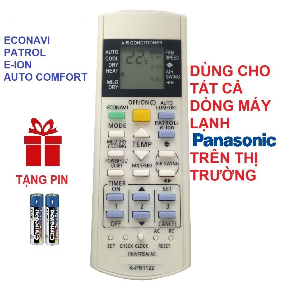 Remote máy lạnh PANASONIC K-PN1122 - Điều khiển điều hòa PANASONIC K-PN1122