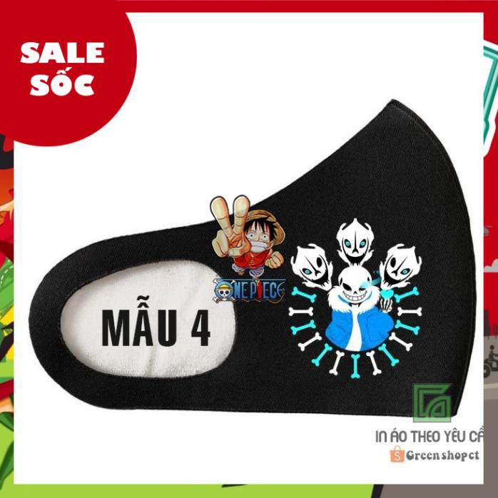 [SALE SỐC] Khẩu Trang In Hình Sans Undertale 3V | BigBuy360 - bigbuy360.vn
