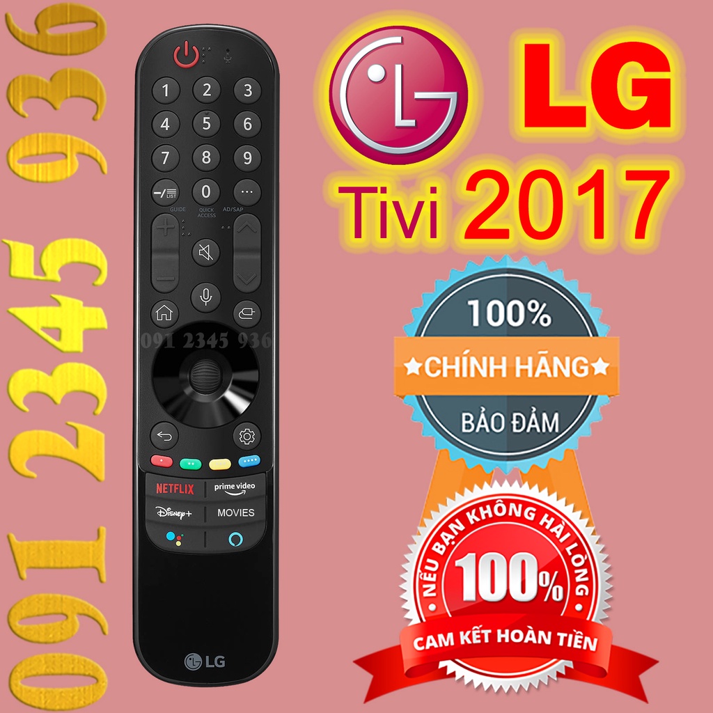 Remote Điều khiển tivi LG mẫu năm 2017 có Chuột bay có Giọng nói tặng Pin . Magic Remote AN-MR21GA , Made in INDONESIA