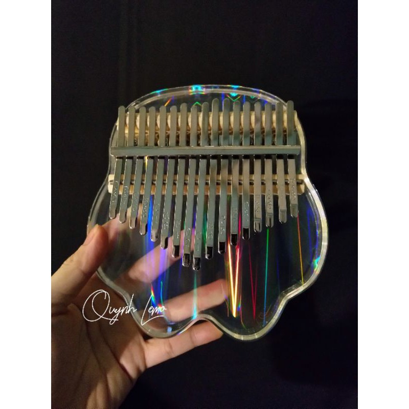 Kalimba pha lê cầu vòng Rainbow Crystal - 17 phím tặng full phụ kiện