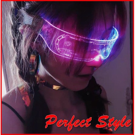 MẮT KÍNH ĐÈN LED 3D Kính Viễn tưởng trong suốt phát sáng LED nhấp nháy độc đáo