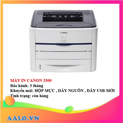 MÁY IN CANON 3300 - KÈM HỘP MỰC , DÂY NGUỒN , DÂY USB MỚI - AALO.VN