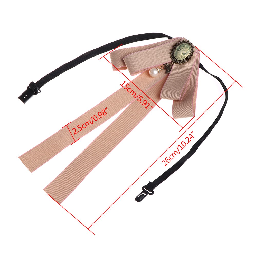 Nơ buộc cổ áo dạng dây ruy băng thời trang cho nam nữ