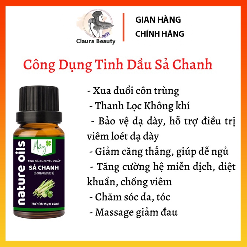 [HCM] Tinh Dầu Thiên Nhien, Nguyên Chất 100%, Tinh Dầu Xông Phòng, Tinh Dầu Đuổi Muỗi, Tinh Dầu Thư Giãn CLAURA BEAUTY