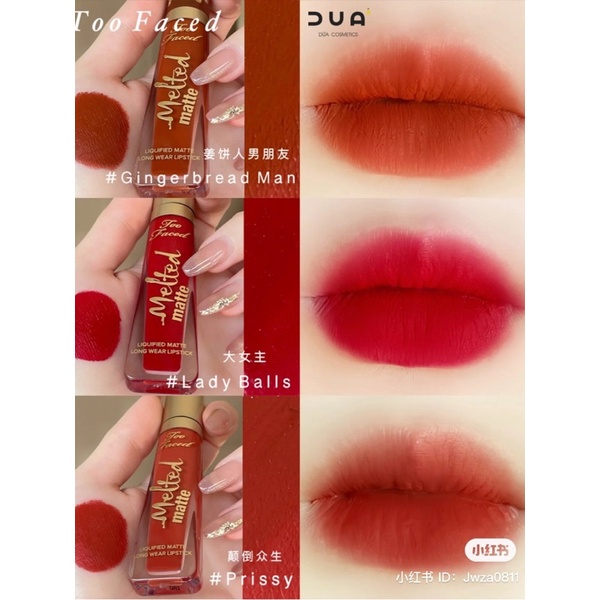 [Đủ bill] Son kem lì Too Faced Melted Matte Liquified Long Wear Lipstick