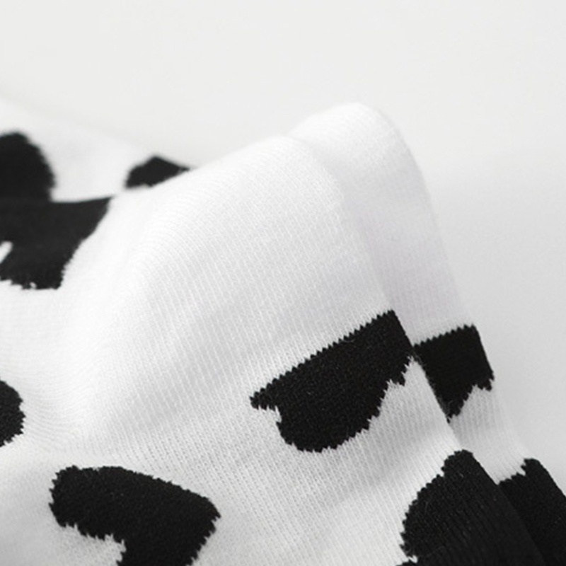 Xiangbao Tất Ống Lửng In Họa Tiết Bò Sữa Dễ Thương Phong Cách Harajuku Cho Nữ