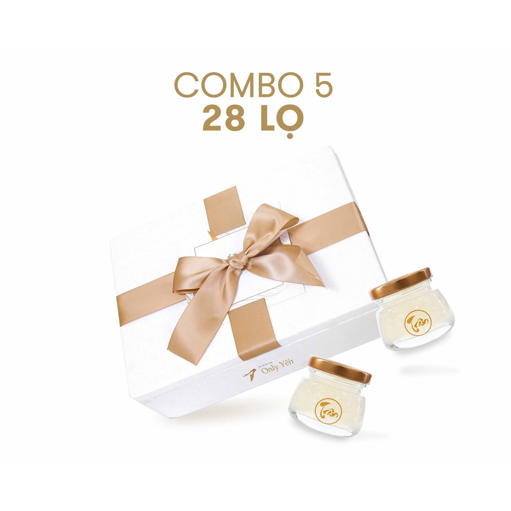 Yến Chưng Sẵn Combo 28 Lọ quà tặng cho bà bầu người lớn tuổi hủ yến thuỷ tinh yến sào chưng đường phèn tăng sức đề kháng