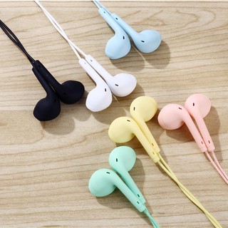 Tai Nghe Nhét Trong Giắc Cắm 3.5mm Màu Macaron Dùng Cho Oppo vivo Huawei Apple Samsung