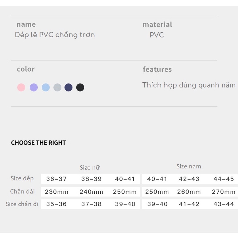 Dép mang trong nhà, văn phòng, dép đi nhà tắm nam nữ, êm nhẹ chống trơn bằng PVC dẻo bền đẹp