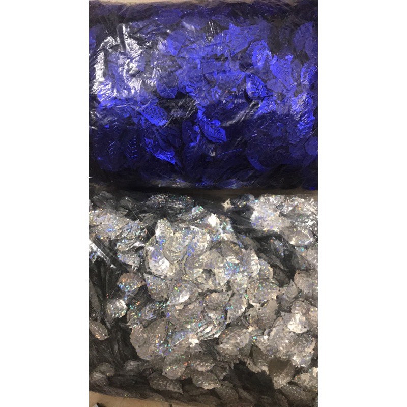 500g kim sa hình lá trắng