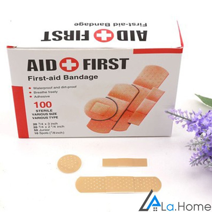 Băng gâu y tế dán vết thương hộp 100 miếng
