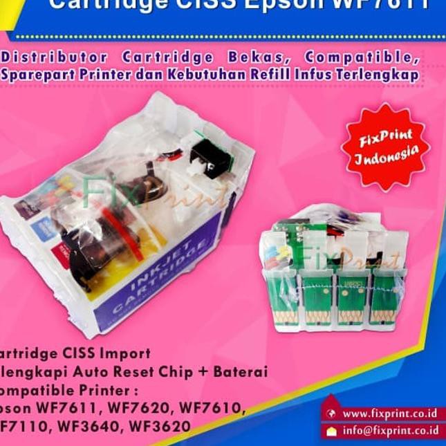 Phụ Kiện Cho Xe Ciss Epson Wf7611 Wf7620 Wf7610 Wf7110 Wf3640 Wf3620