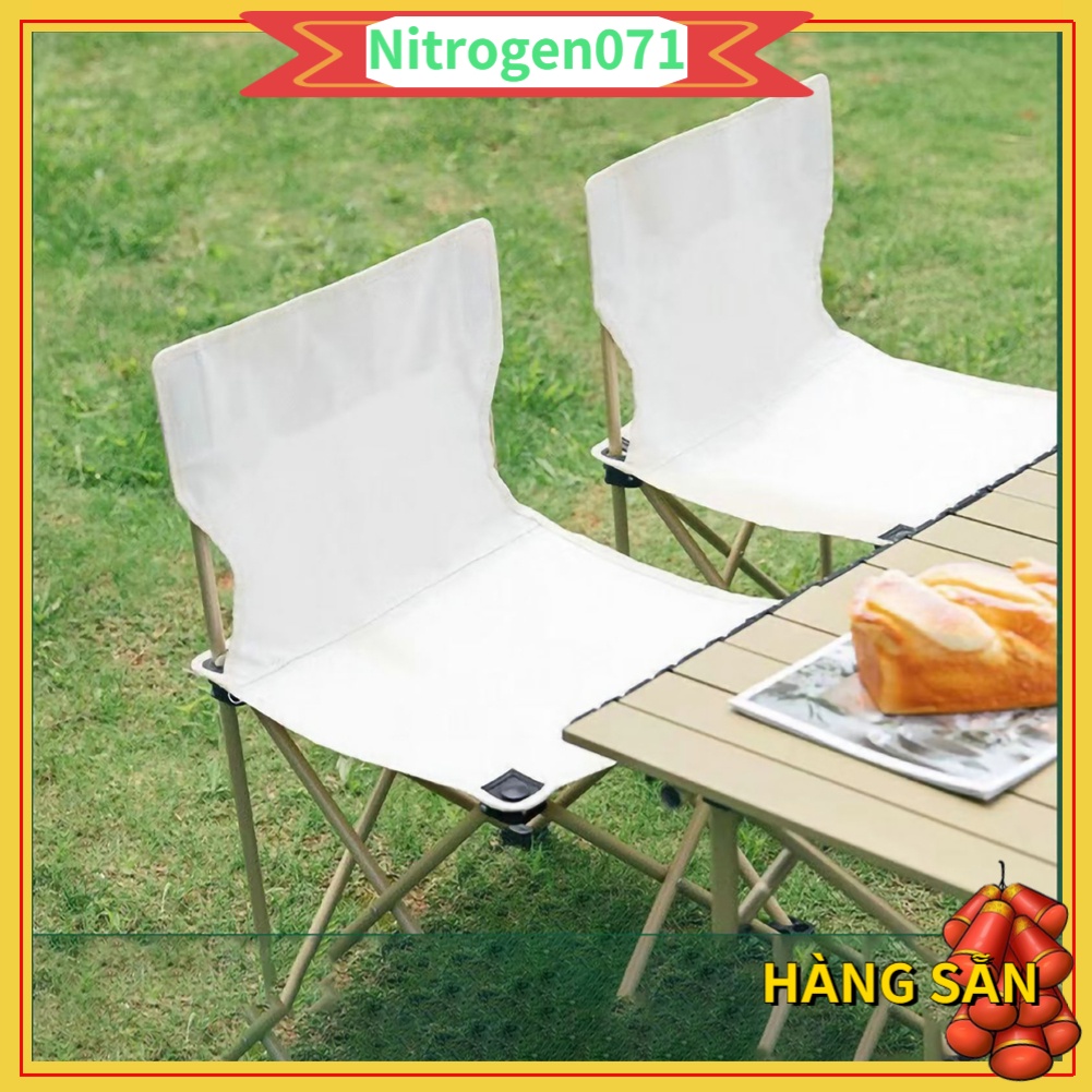 Ghế tựa lưng xếp gọn chống thấm nước cao cấp tiện lợi cho câu cá du lịch dã ngoại cắm trại - Ghế gấp Ống sắt Oxford di động ngoài trời Nitrogen071