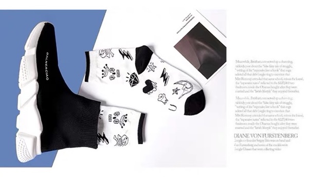 Vớ tất cao cổ họa tiết hàng Quảng Châu