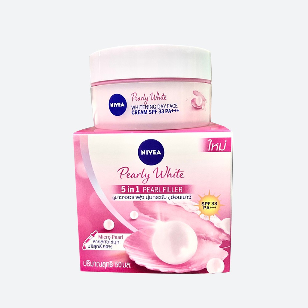 Combo Kem dưỡng trắng da và se khít lỗ chân lông Nivea Ngày và Đêm