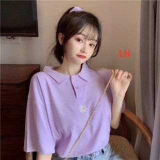 Áo polo hoa cúc nhỏ