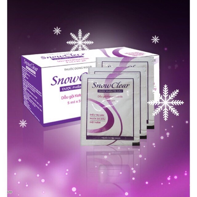 SNOW CLEAR 5ml Dầu gội kháng nấm, chống viêm, chống gàu và chống ngứa da đầu giảm gàu viêm da tiết bã