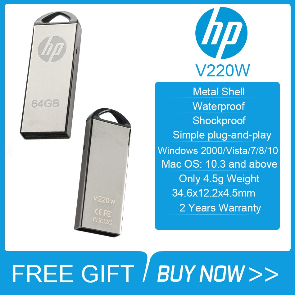 ( HÀNG có sẵn ) vỏ kim loại chống nước HP v220w 16GB