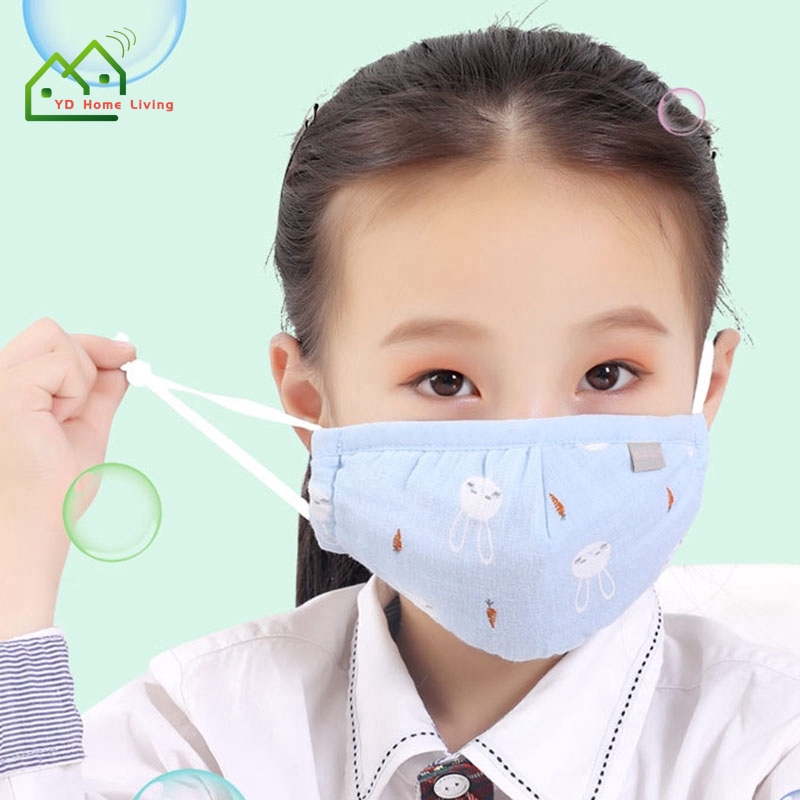 Khẩu Trang Cotton Chống Bụi Thân Thiện Với Da Cho Trẻ Em