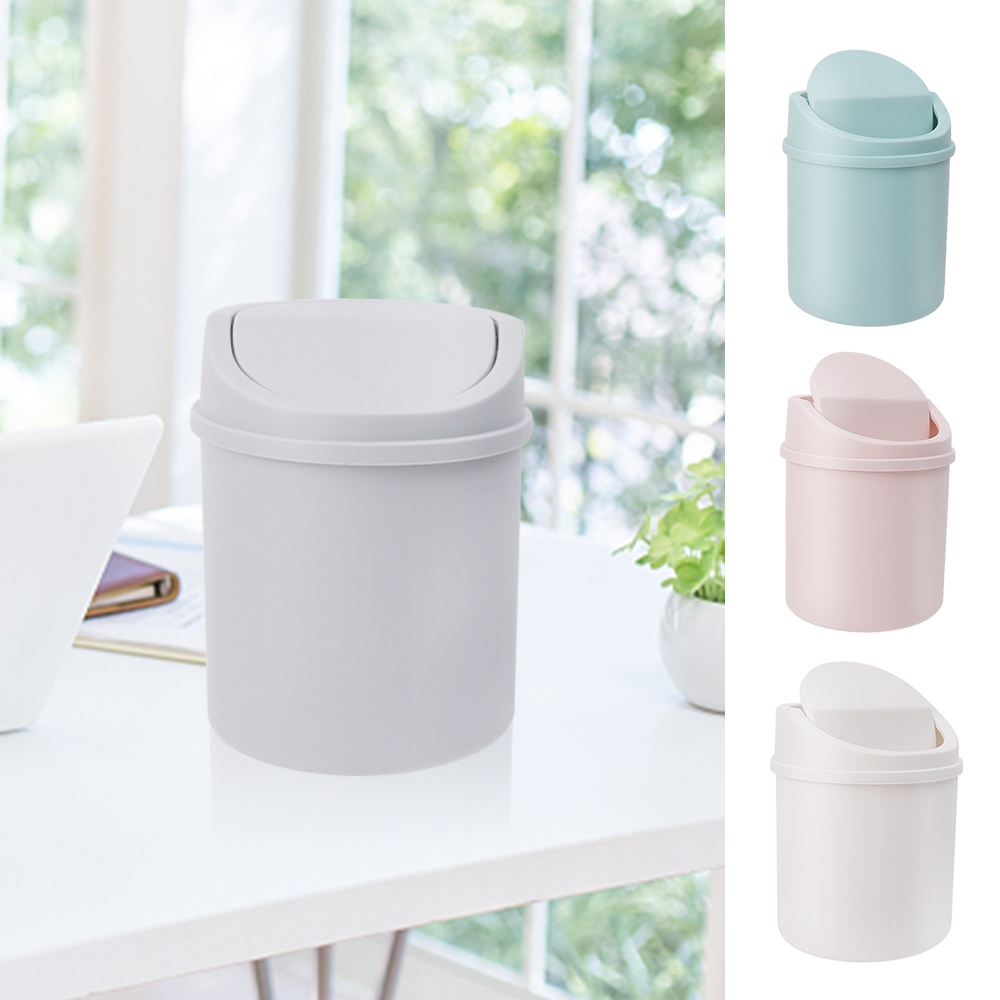 Thùng rác cỡ nhỏ để bàn Có Thể Tháo Rời Kèm Nắp Đậy Tiện Dụng Ốp