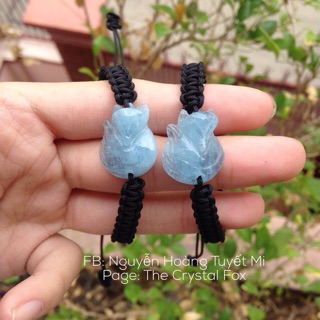 Vòng Aquamarine dây thắt