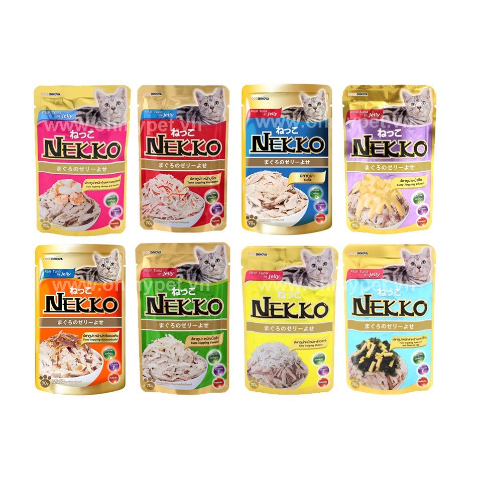 1 hộp 12 gói pate Nekko cho mèo (Thái Lan)