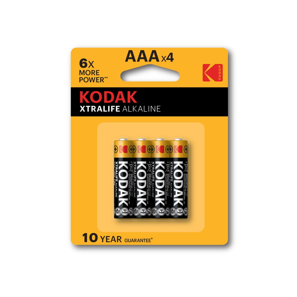 Bộ 4 Pin tiểu Kodak Alkaline AAA điện thế 1.5V Uncle Bills IB0124