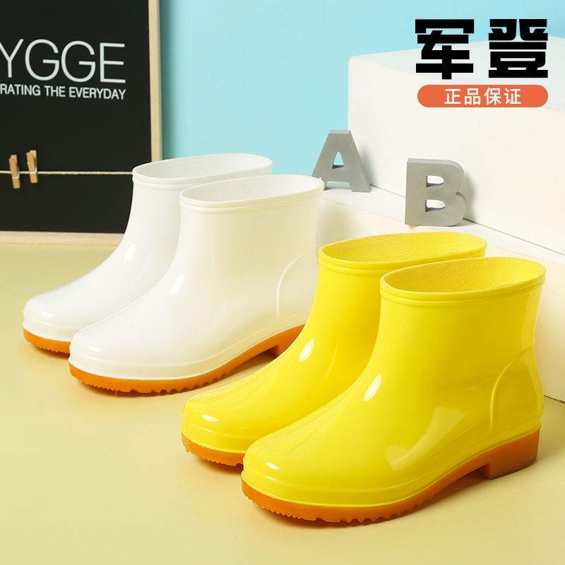 Ủng Đi Mưa Cổ Ngắn Bằng pvc Chống Nước Chống Trượt Giữ Ấm Cho Người Lớn
