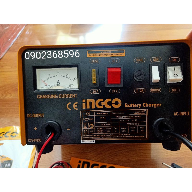 Máy sạc bình ăcqui INGCO ING-CB1601