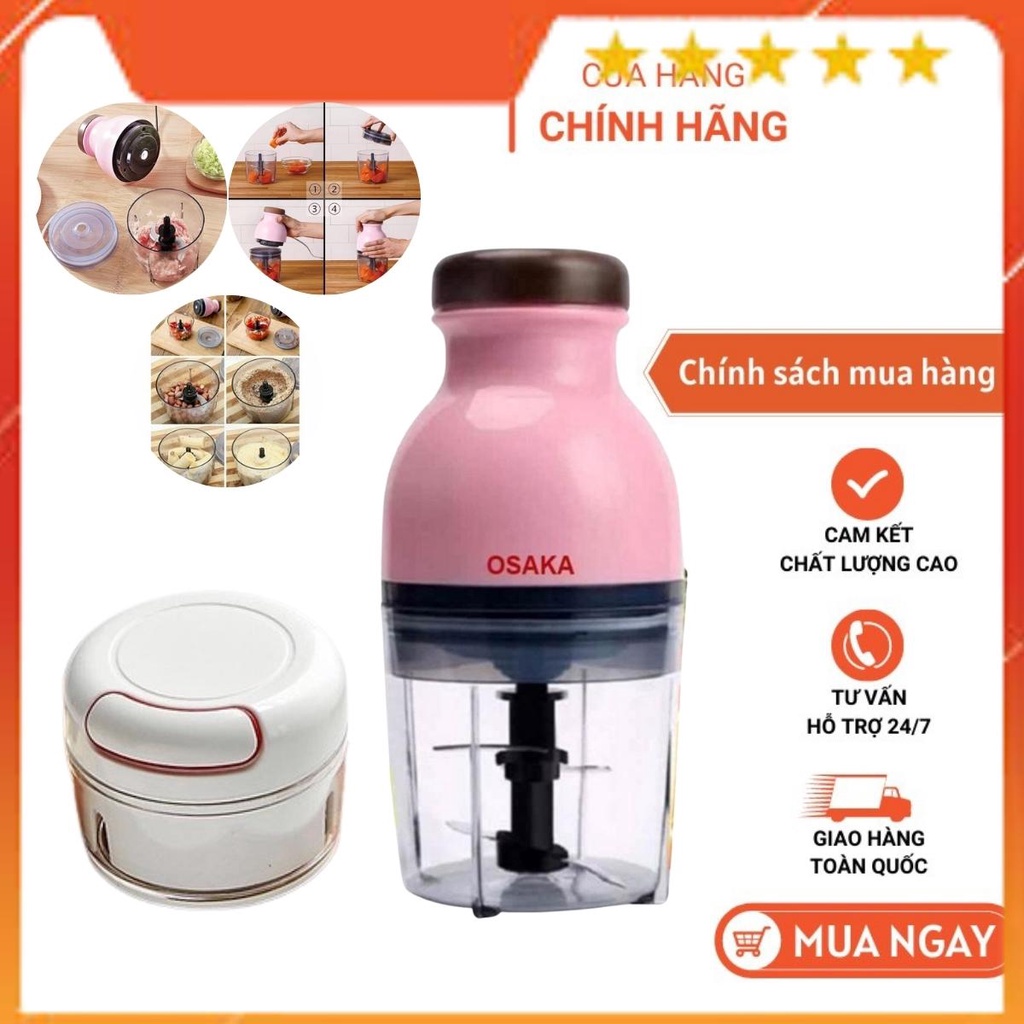 Máy Xay Sinh Tố - Xay Thịt - Xay Tỏi Ớt - Xay Thực phâm Cầm Tay Mini Đa Năng Thương Hiệu Nhật 350W, Dung Tích 750ML