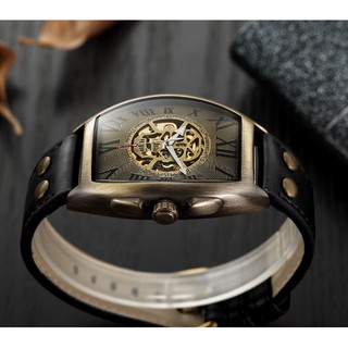Đồng Hồ Cơ Cổ - Đồng Hồ Nam Automatic Shenghua dây đeo đinh tán khóa thời trang đồng hồ nam