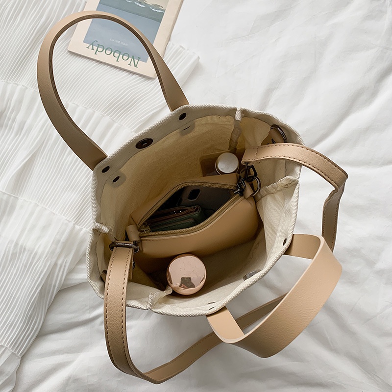 IELGY Túi Đeo Vai Bằng Vải canvas Phong Cách Hàn Quốc Dành Cho Nữ