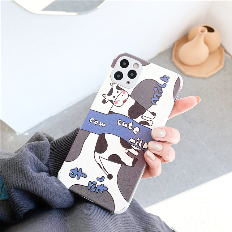 Ốp lưng iphone Milky Cow da viền chống va đập 5/5s/6/6plus/6s/6splus/7/7plus/8/8plus/x/xr/xs/11/12/pro/max/plus/promax